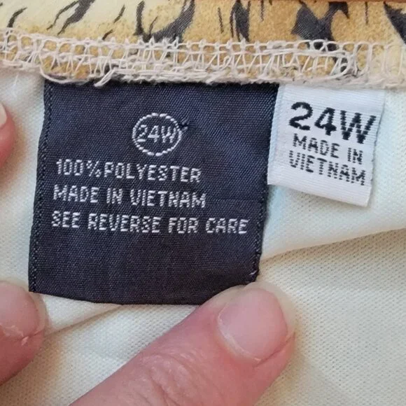 Leopard Print Pull On Chiffon Ruffled Calf Length Skirt - Picture 9 of 9